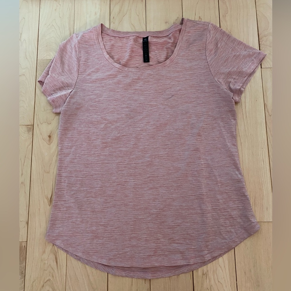 90 Degree by Reflex Women Pink Active Scoop Neck T-Shirt Size M